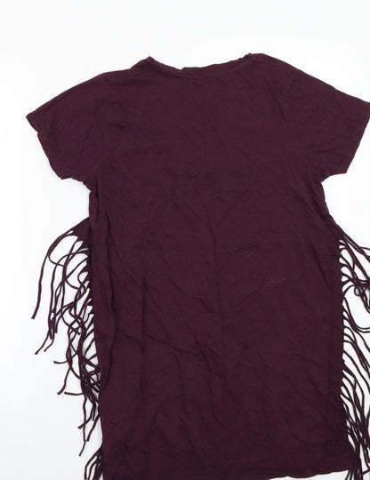 Preloved Primark Womens Purple   Basic T-Shirt Size 10 - Back