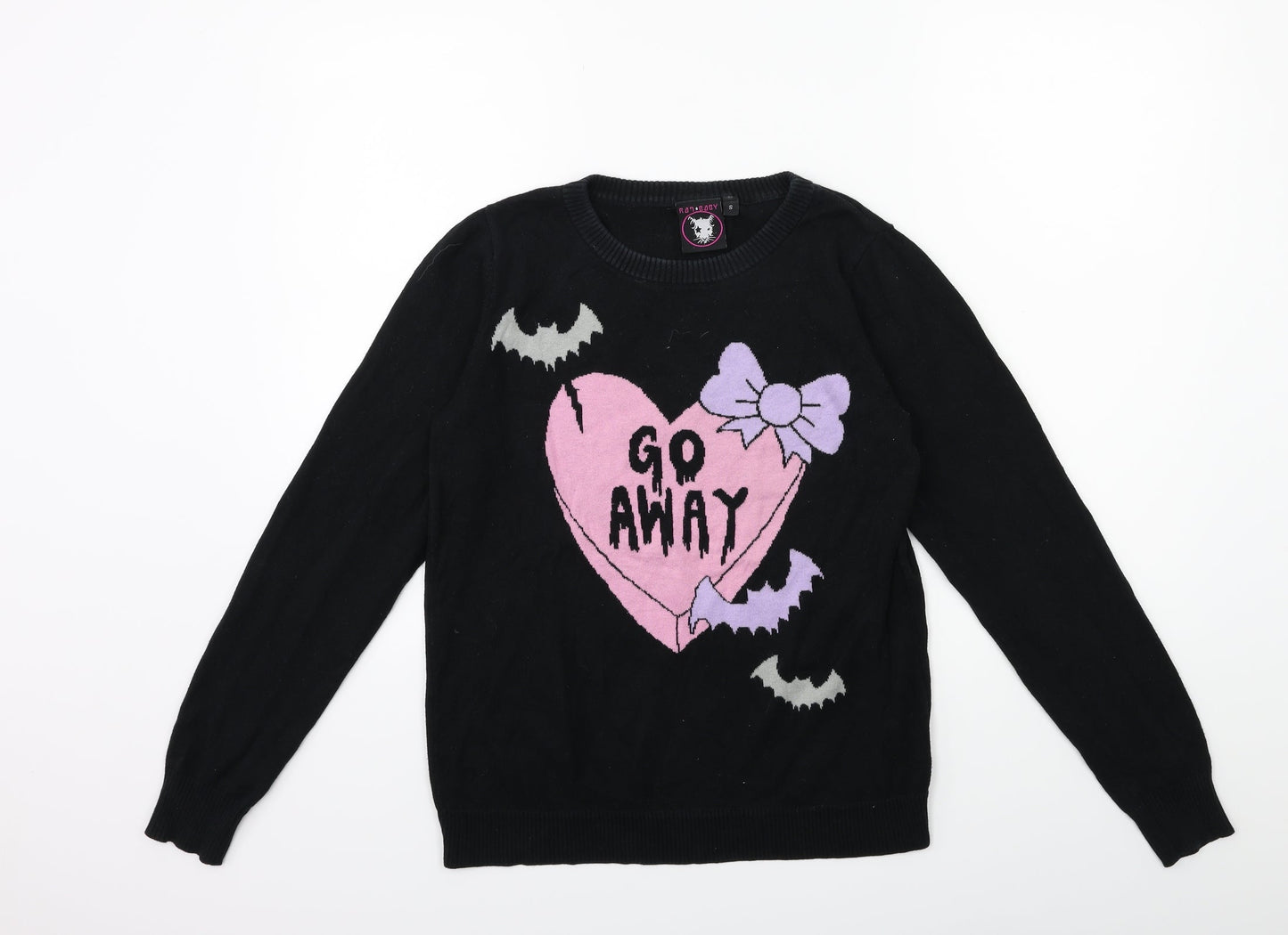 ROJ & BOBY Womens Black  Knit Pullover Jumper Size S