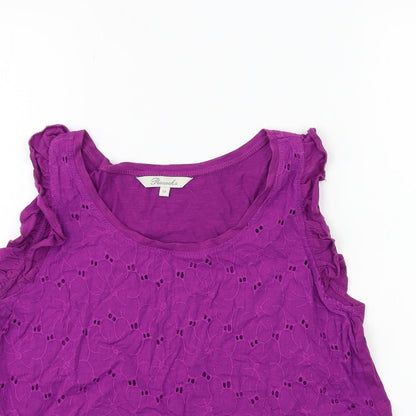 Preloved Peacocks Womens Purple   Basic Tank Size 12 - Detail