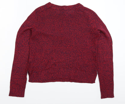 Divided Womens Red  Knit Pullover Jumper Size XS