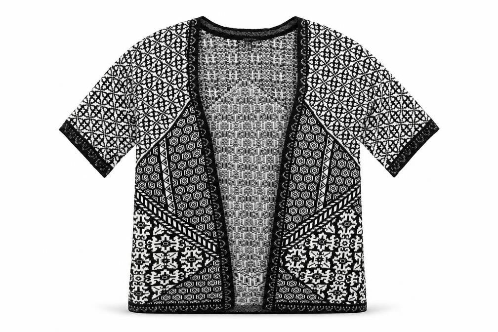 Atmosphere Womens Multicoloured Geometric Knit Cardigan Jumper Size S