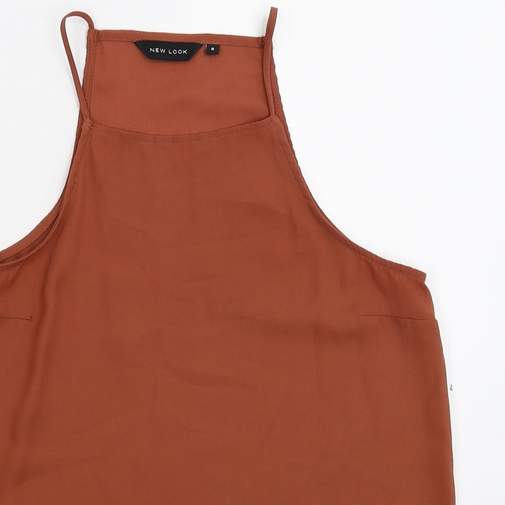 New Look Womens Beige   Basic Tank Size 8