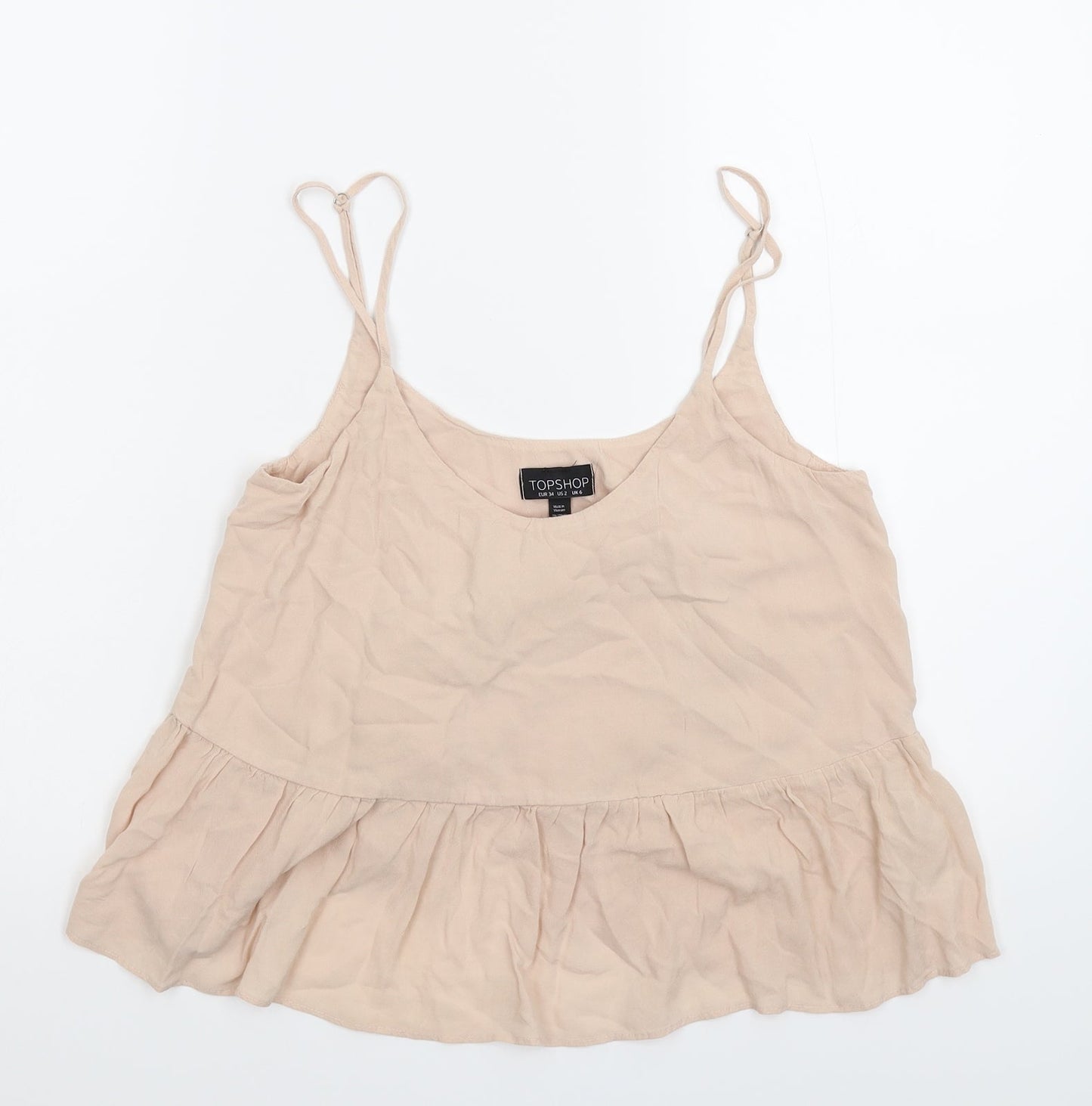 Topshop Womens Beige   Basic Tank Size 6