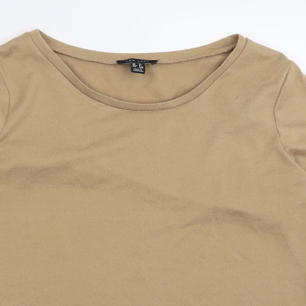 New Look Womens Beige  Knit Pullover Jumper Size 12