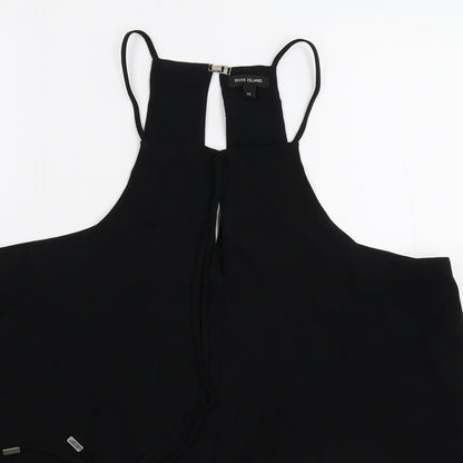 Preloved River Island Womens Black   Basic Tank Size 10 - Detail
