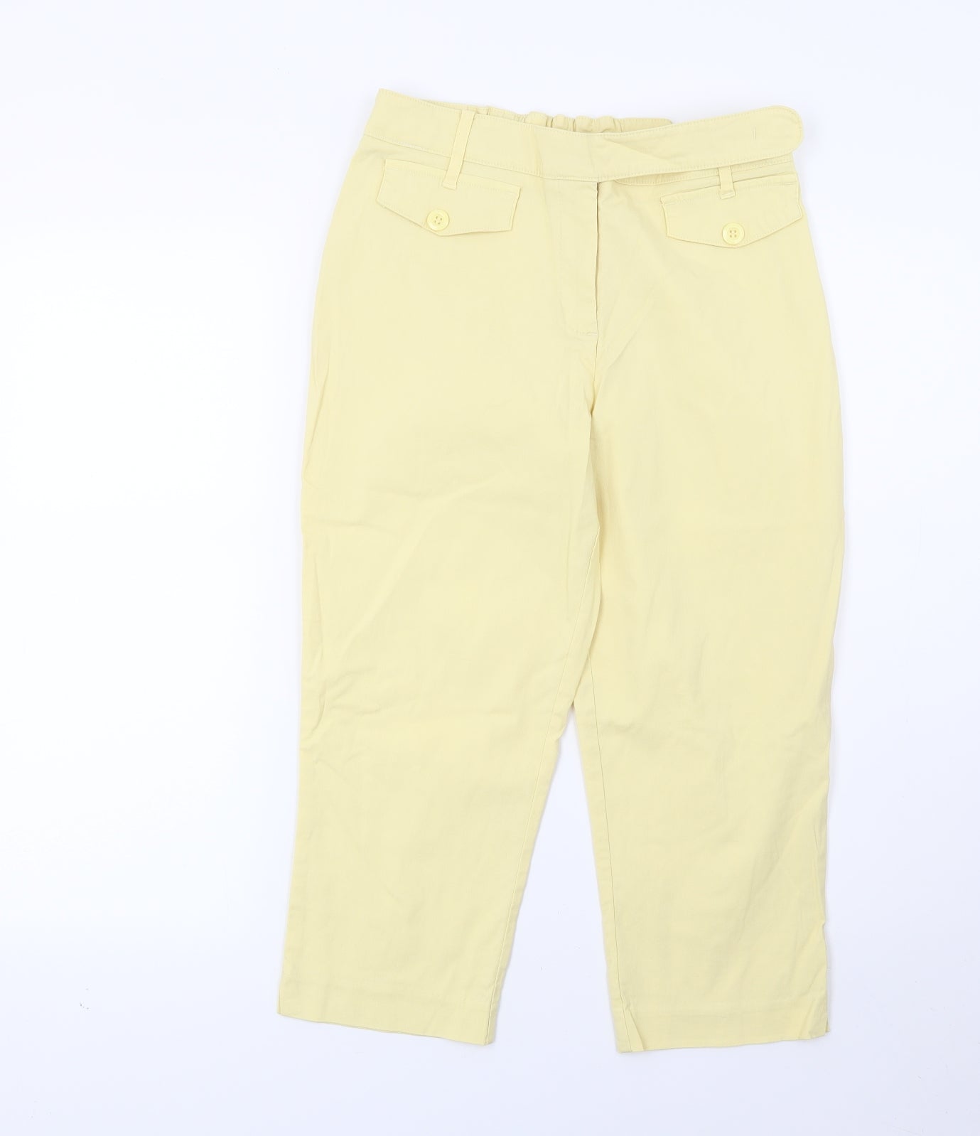Preworn Womens Yellow  Denim Cropped Jeans Size 32 L20 in