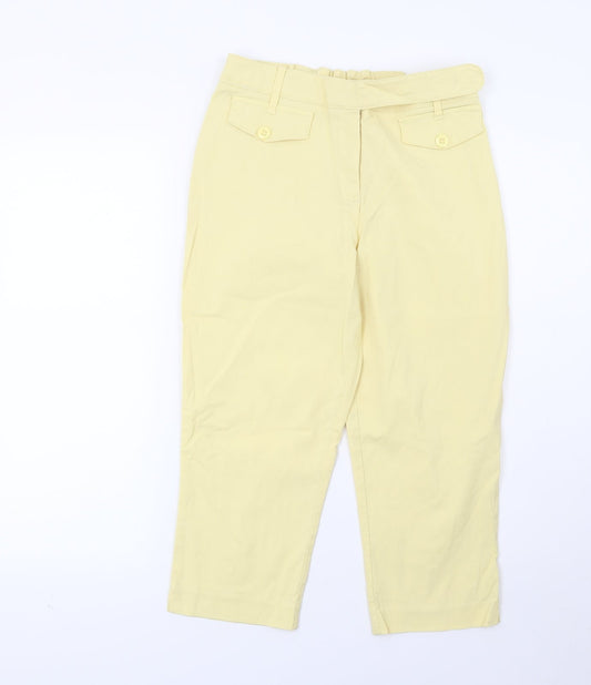 Preworn Womens Yellow  Denim Cropped Jeans Size 32 L20 in