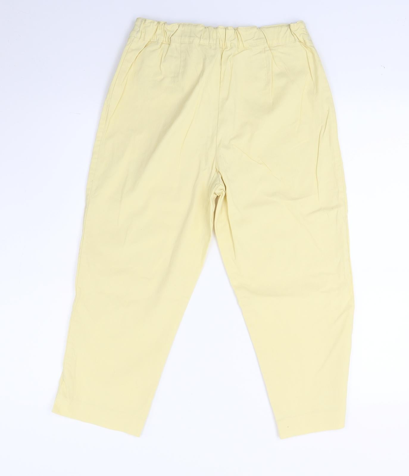Preworn Womens Yellow  Denim Cropped Jeans Size 32 L20 in