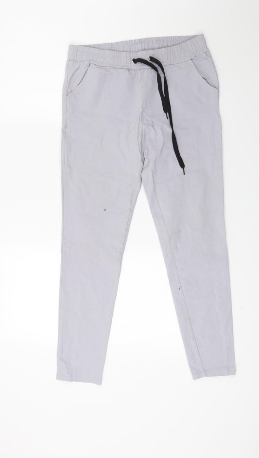 Preworn Girls Grey  Denim Jegging Jeans Size L - Made in Italy