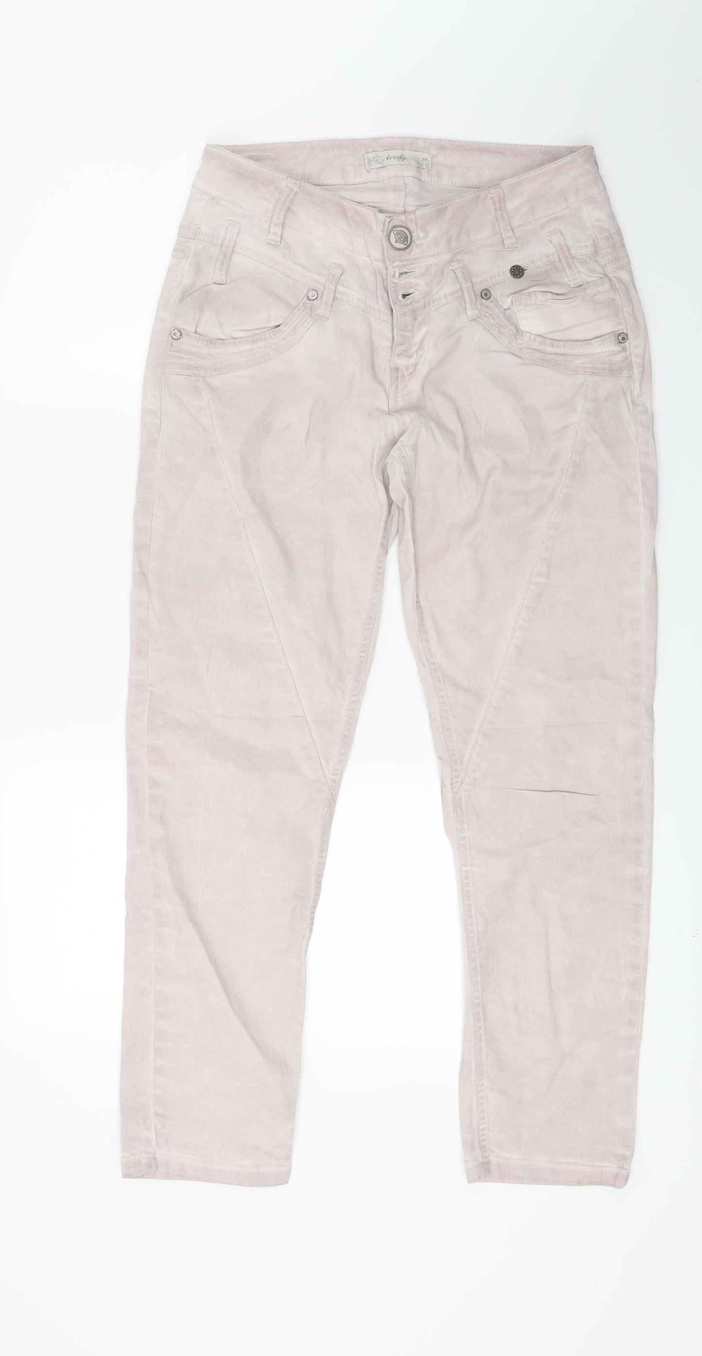 TREDY Womens Pink  Denim Skinny Jeans Size 10 L26 in