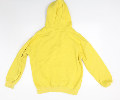 Preloved Cropp Womens Yellow   Pullover Hoodie Size S - Back