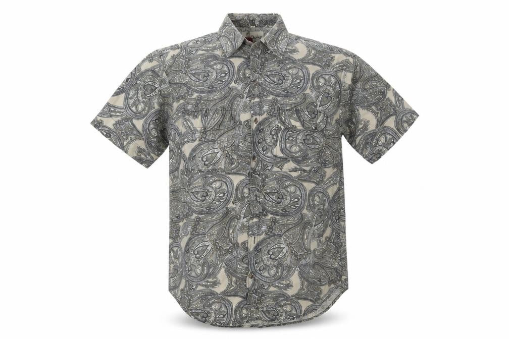 Dezikey Mens Brown Paisley   Button-Up Size S