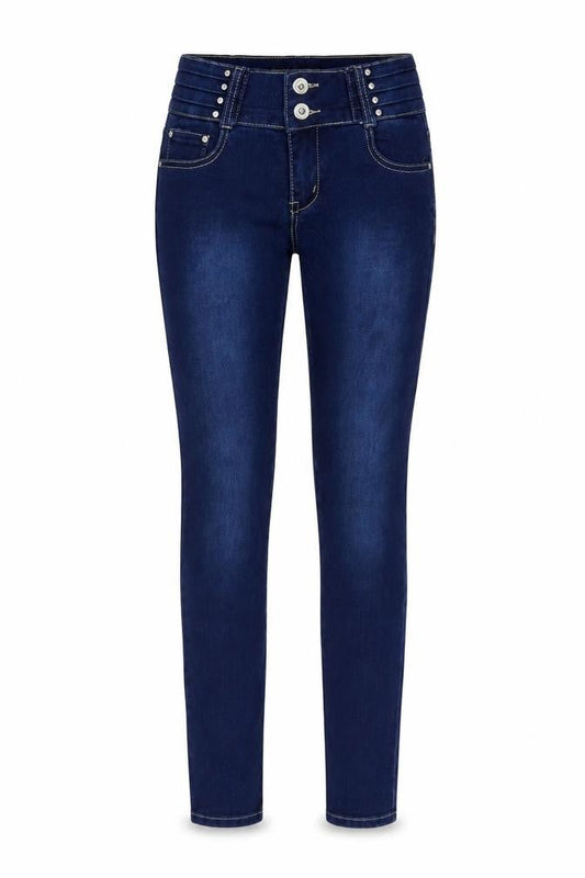 Mariola Girls Blue  Damask Skinny Jeans