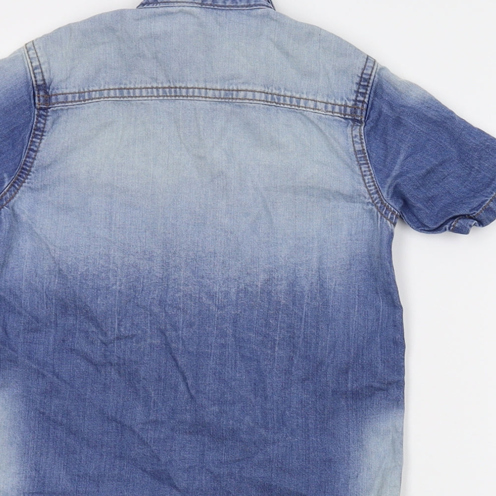George Boys Blue  Denim Basic Button-Up Size 3-4 Years
