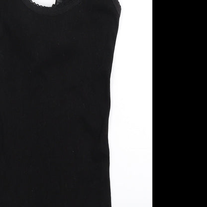 Brand and care label for Atmosphere women’s black a-line, size UK 8