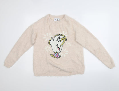 Preloved Disney Womens Pink   Pullover Jumper Size S - Front