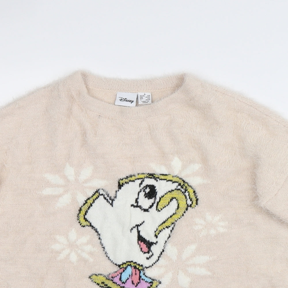 Disney Womens Pink   Pullover Jumper Size S
