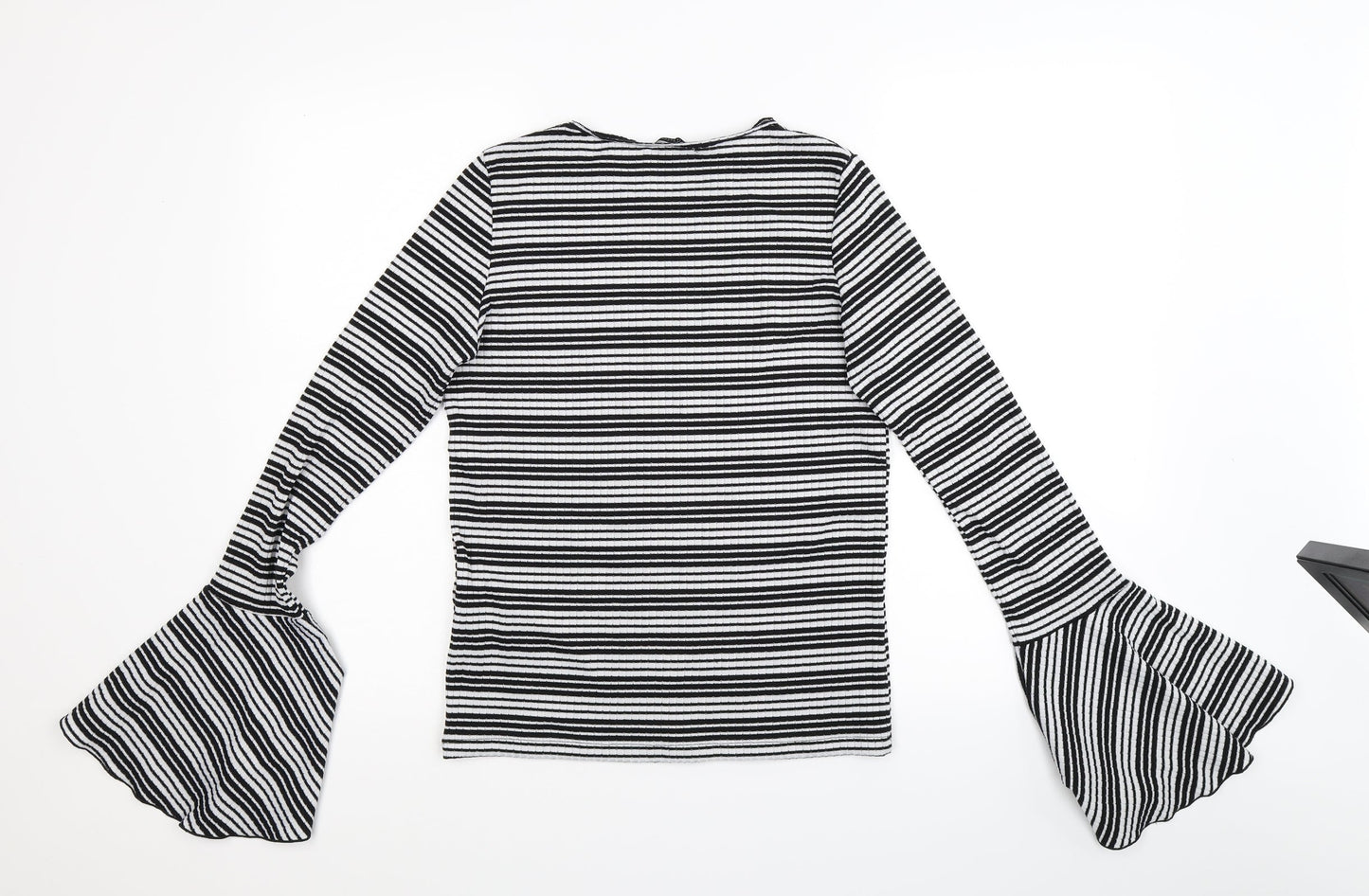 Zara Trafaluc Womens Black Striped  Pullover Jumper Size S