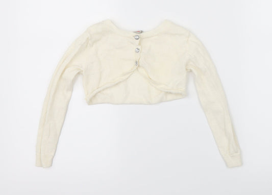 TU Girls Beige   Shrug Jumper Size 4 Years