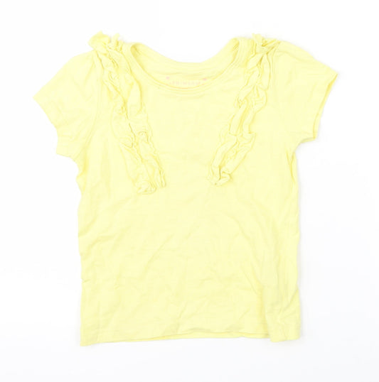 Primark Girls Yellow   Basic T-Shirt Size 3-4 Years