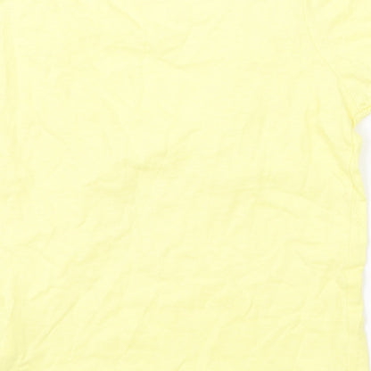 Preloved Primark Girls Yellow   Basic T-Shirt Size 3-4 Years - Label