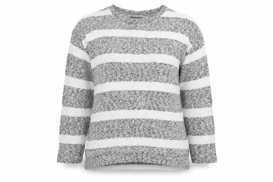 Atmosphere Womens Grey Striped  Pullover Jumper Size S