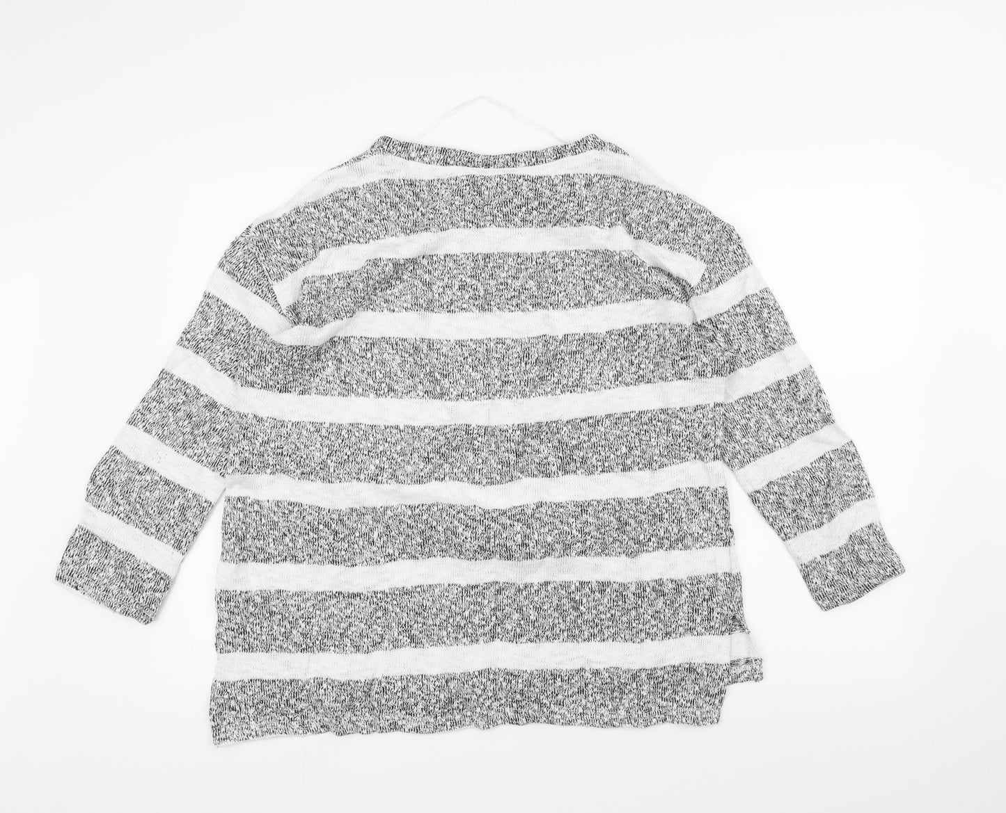 Atmosphere Womens Grey Striped  Pullover Jumper Size S