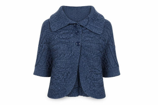 New Look Womens Blue  Knit Jacket Coatigan Size 12