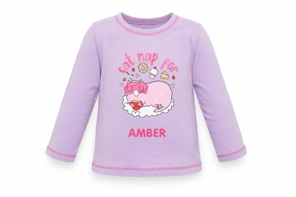 Studio Girls Purple   Basic T-Shirt Size 2-3 Years  - Cat