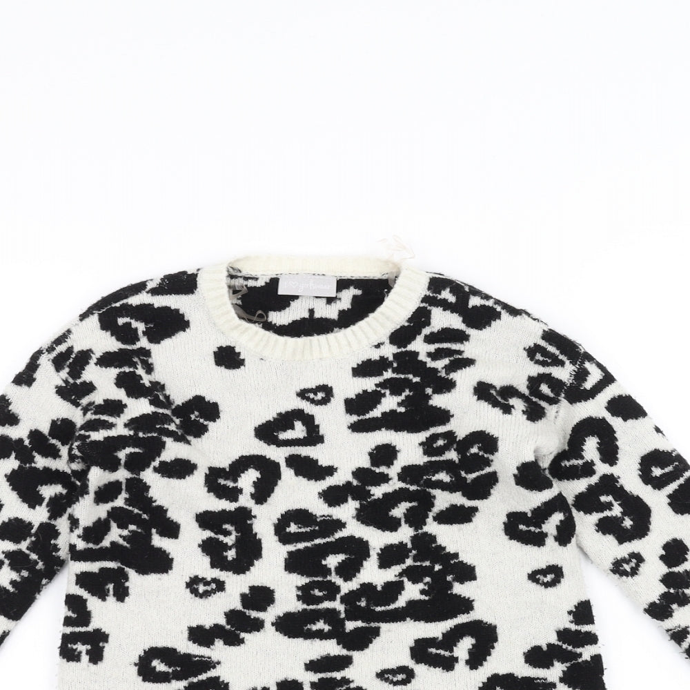Matalan Boys White   Pullover Jumper Size 5 Years