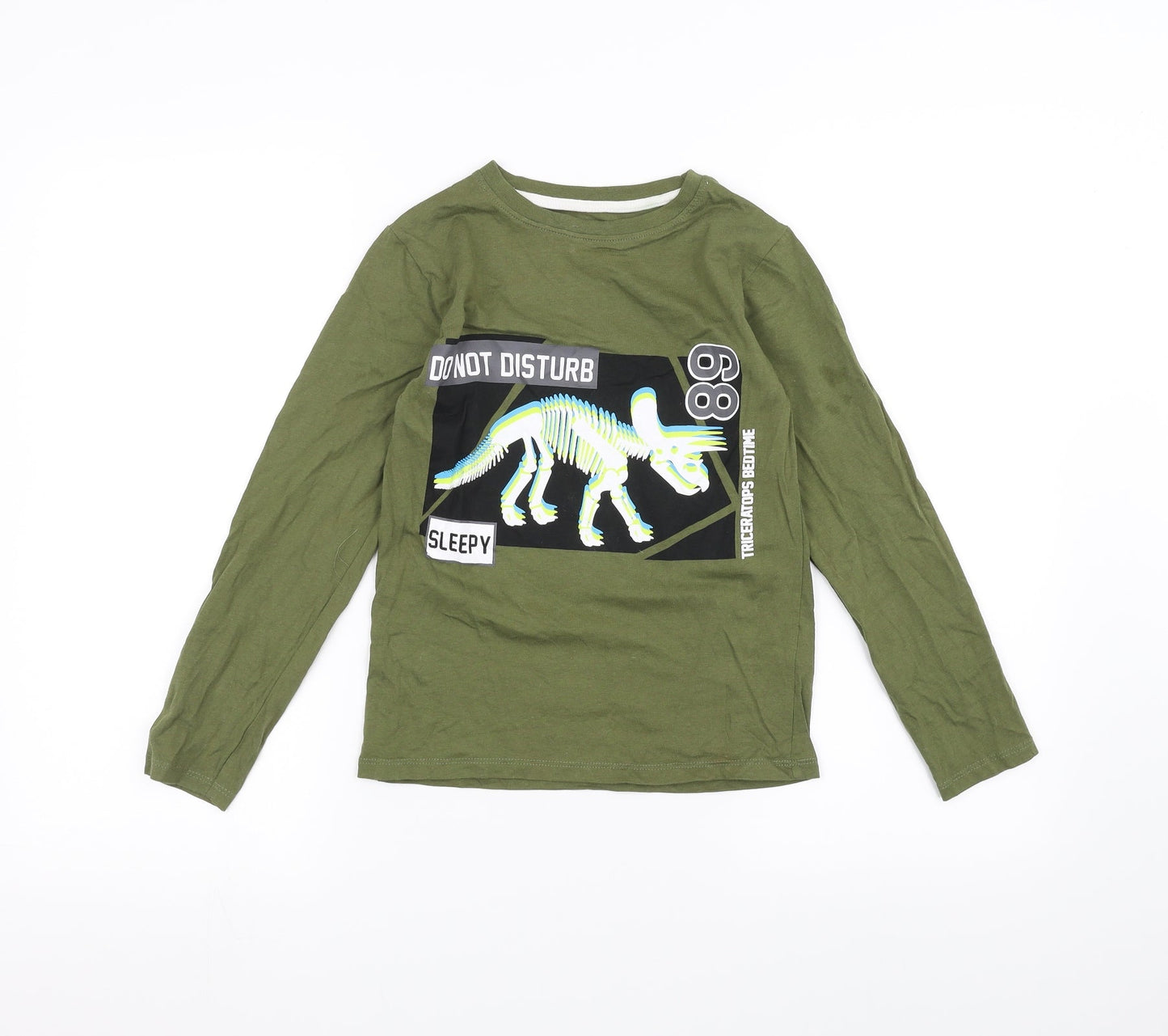 Pep&Co Boys Green   Basic T-Shirt Size 8-9 Years  - Dinosaur