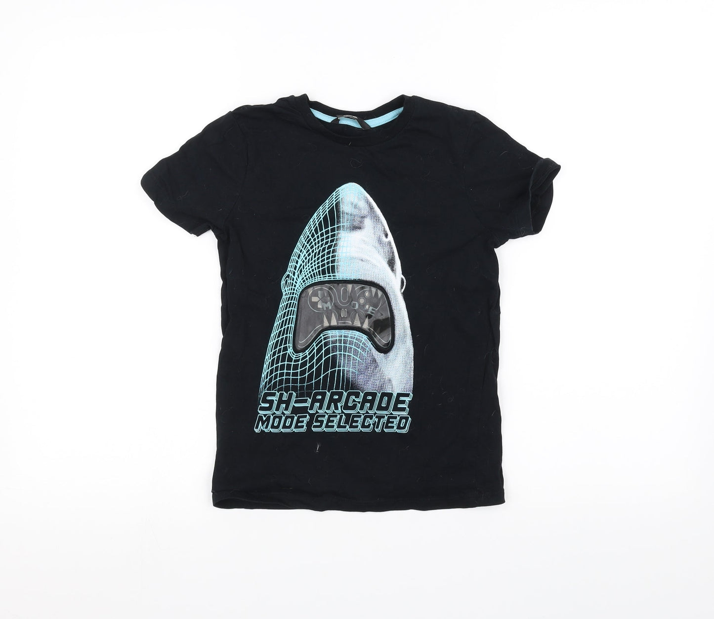 George Boys Black   Basic T-Shirt Size 7-8 Years