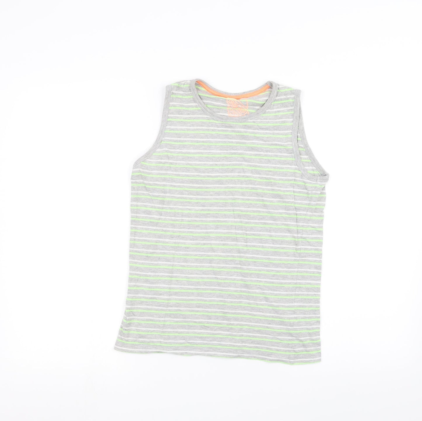 Urban Debt Boys Grey Striped  Basic Tank Size 12 Years