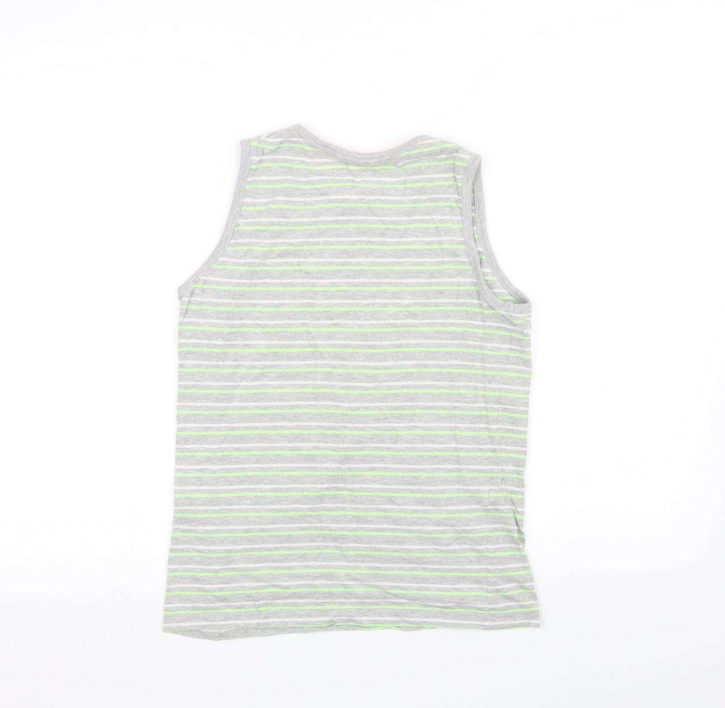 Urban Debt Boys Grey Striped  Basic Tank Size 12 Years