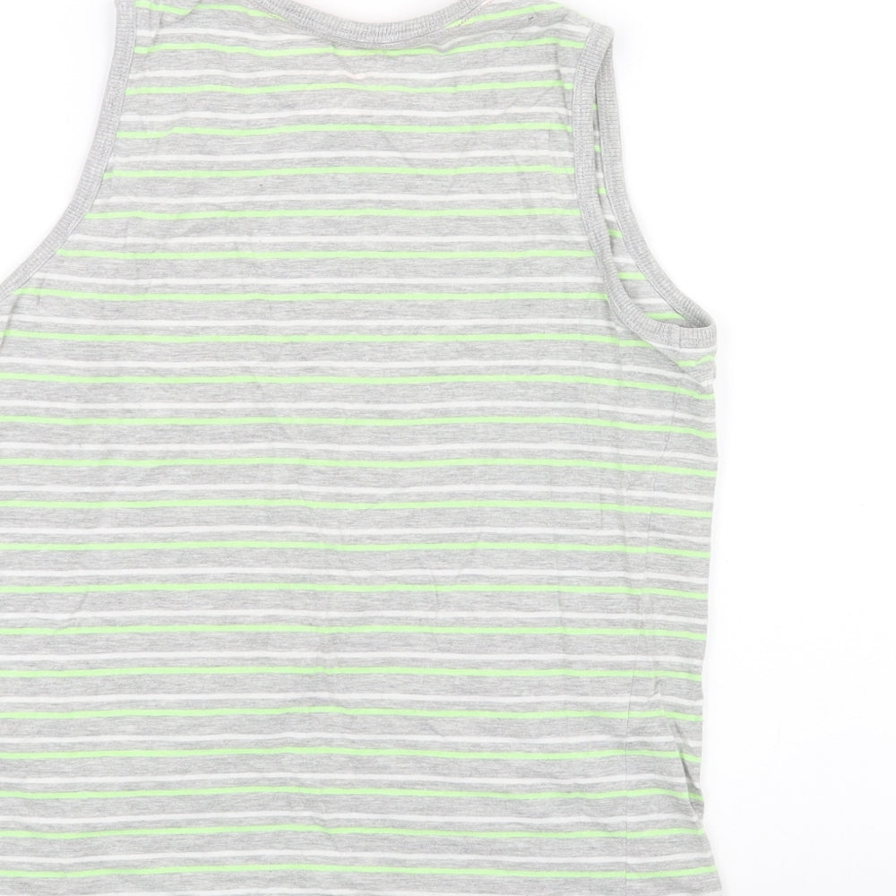 Urban Debt Boys Grey Striped  Basic Tank Size 12 Years