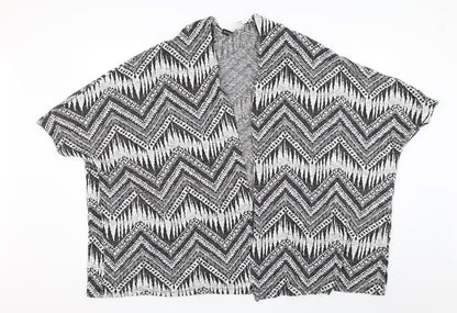 Preloved Divided Womens Black Geometric  Wrap Jumper Size M - Front