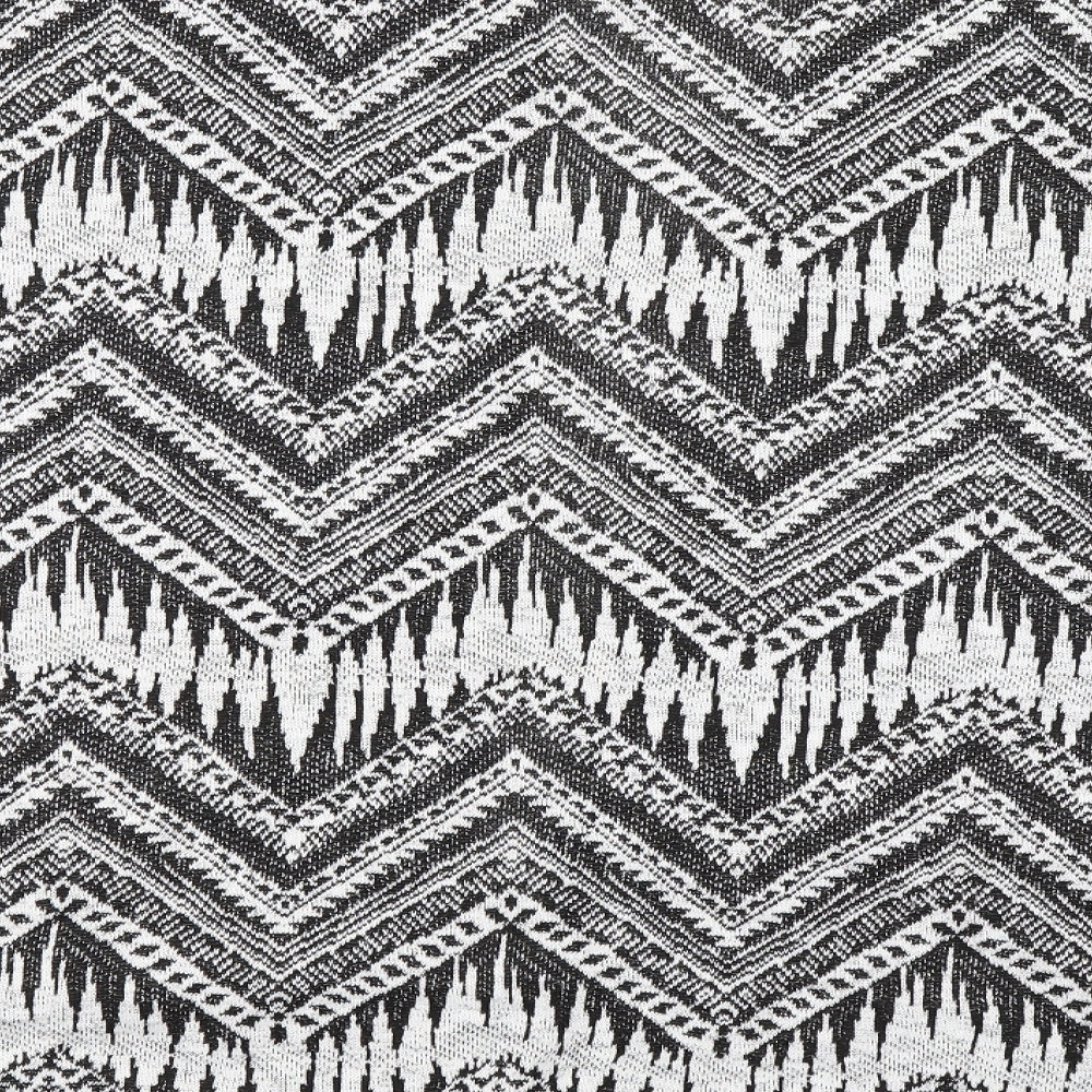 Divided Womens Black Geometric  Wrap Jumper Size M