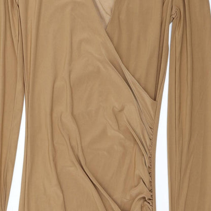 PRETTYLITTLETHING Womens Brown   A-Line  Size 8