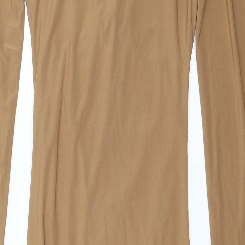 PRETTYLITTLETHING Womens Brown   A-Line  Size 8