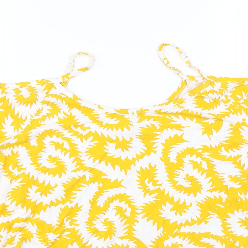 Rainbow Womens Yellow   Basic Blouse Size M