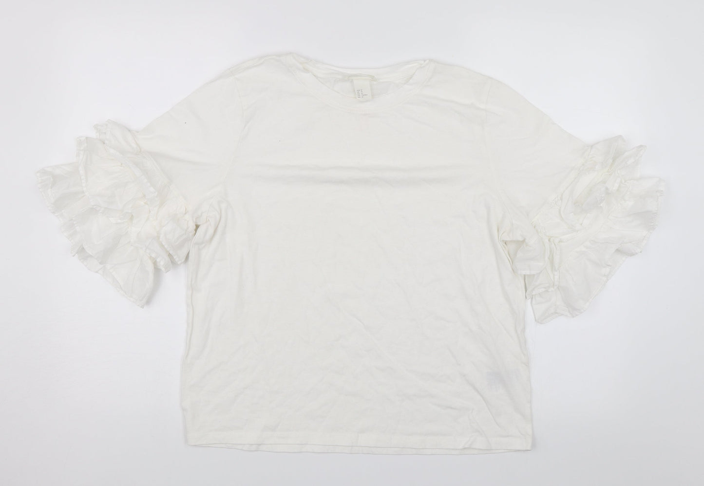 H&M Womens White   Basic Blouse Size M