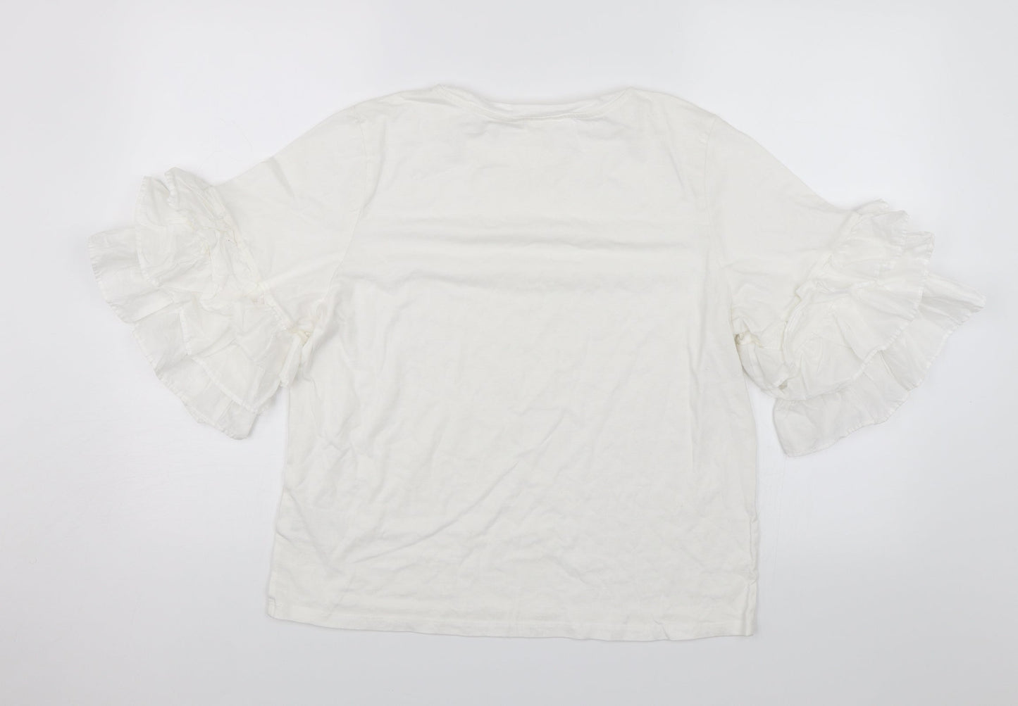 H&M Womens White   Basic Blouse Size M
