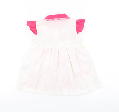 Back view of Baby C Baby Pink Shift, size 12-18, Months - Hearts