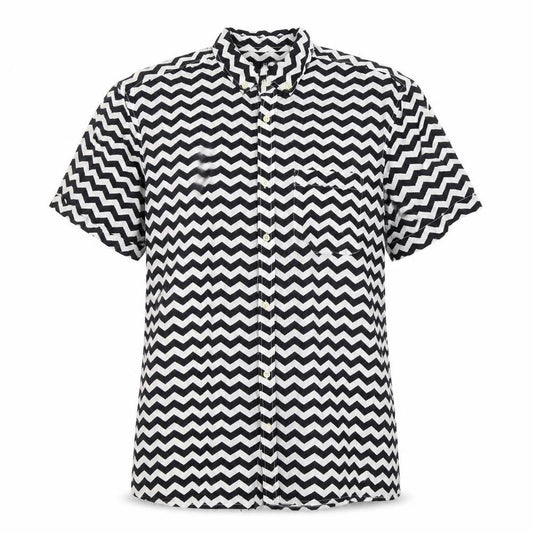 H&M Womens Black Striped  Basic Button-Up Size M