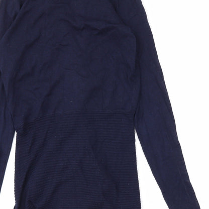 Next Womens Blue   Wrap Jumper Size 8