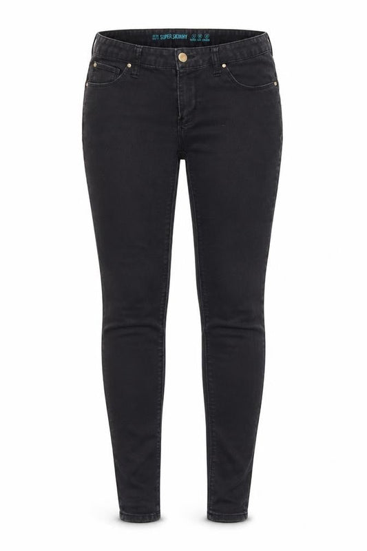 DENIMCO Womens Black  Denim Skinny Jeans Size 6 L29 in