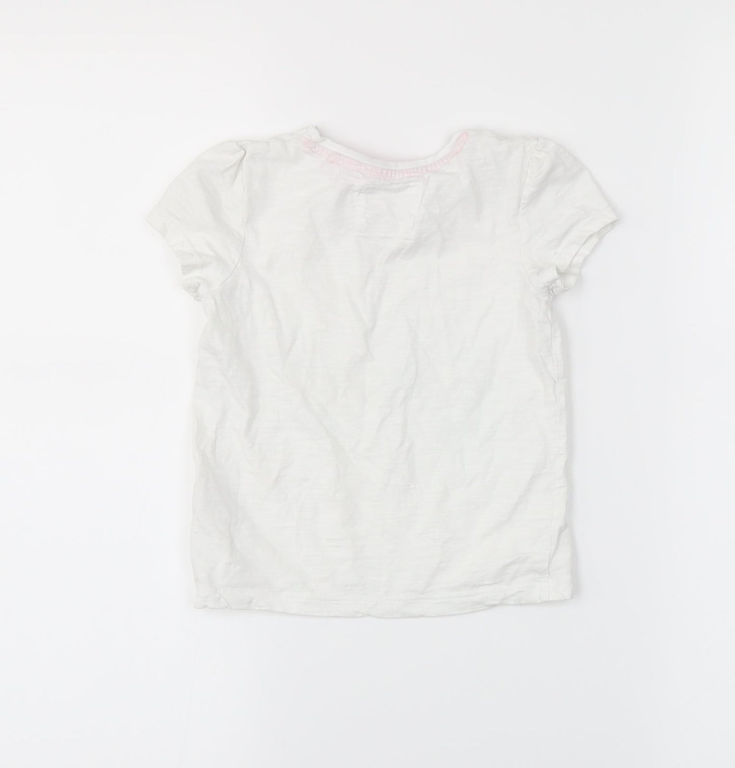 TU Girls White   Basic T-Shirt Size 2-3 Years