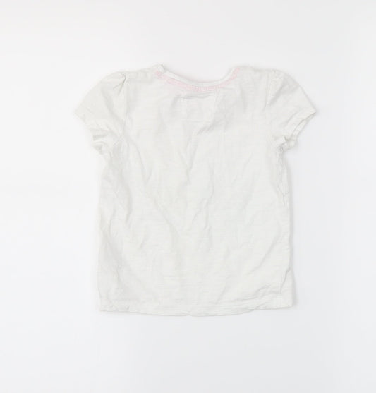 TU Girls White   Basic T-Shirt Size 2-3 Years