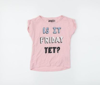 Preloved TU Girls Pink   Basic T-Shirt Size 5 Years - Front