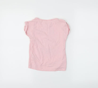 Preloved TU Girls Pink   Basic T-Shirt Size 5 Years - Back